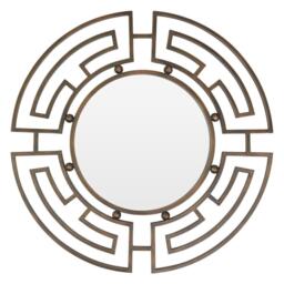 Interiors by Premier Jalal Bronze Metal Frame Round Wall Mirror - thumbnail 2