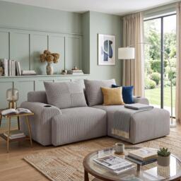 Urban Meuble Modular Corduroy Sofa with Ottomans - thumbnail 2