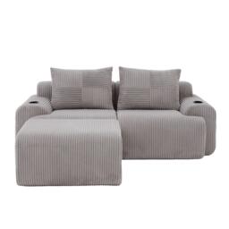 Urban Meuble Modular Corduroy Sofa with Ottomans - thumbnail 5