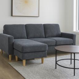Aspire Pad Compact Sofa with Reversible Chaise - thumbnail 1