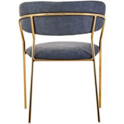 Interiors by Premier Tamzin Dark Grey Faux Leather Dining Chair - thumbnail 3