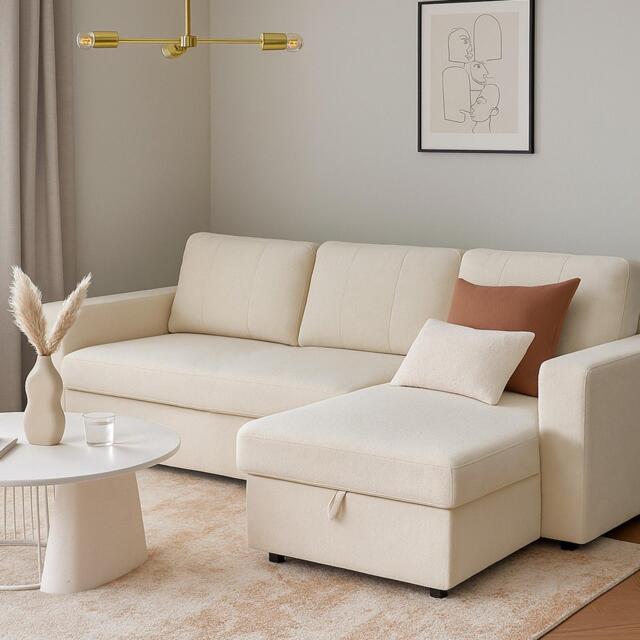 Aspire Nexis Corner Sofa Bed with Storage, Chaise on the - image 1
