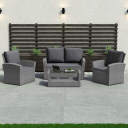 Lassic Garden Vida Mylor 4 Seater Rattan Set + Cover - thumbnail 9
