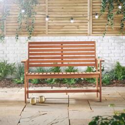 VonHaus VonHaus 2 Seater Wooden Garden Bench - thumbnail 3