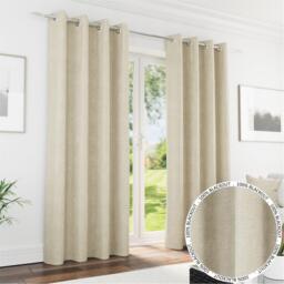Enhanced Living Knightsbridge Cream Blackout Chenille Curtains - thumbnail 1