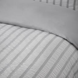 Catherine Lansfield Soft Seersucker Stripe Duvet Cover Set - thumbnail 3