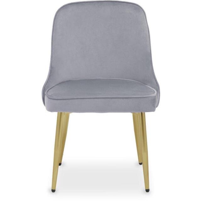 Interiors by Premier Demi Grey Velvet Dining Chair - image 1