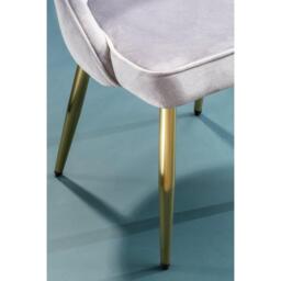 Interiors by Premier Demi Grey Velvet Dining Chair - thumbnail 2
