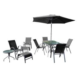Linea Metal Garden Dining Set - thumbnail 2