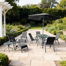 Linea Metal Garden Dining Set - thumbnail 1