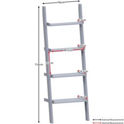 Lassic Vida Designs York 4 Tier Ladder Bookcase - thumbnail 2