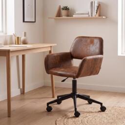 Jack Wills Chair Fabric Height Adjustable Swivel Chair Ergonomic Office Chair with Armrest - thumbnail 1
