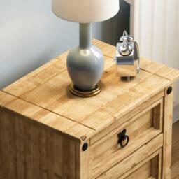 Lassic Vida Designs Corona 3 Drawer Bedside Chest - thumbnail 5