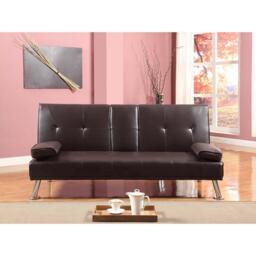 Comfy Living PU Leather Luxury Sofa Bed with Bluetooth