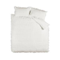 Catherine Lansfield Seersucker Frill Duvet Cover Set - thumbnail 4