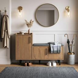Urban Meuble Vintage Shoe Bench with Storage Cabinet - thumbnail 1