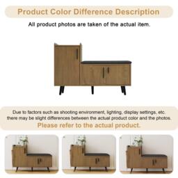Urban Meuble Vintage Shoe Bench with Storage Cabinet - thumbnail 9