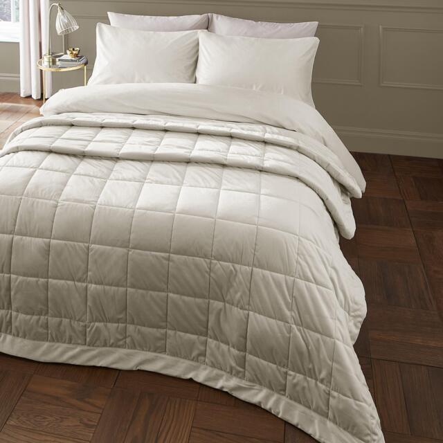 Catherine Lansfield Kingsley Matt Velvet Quilted Bedspread - image 1