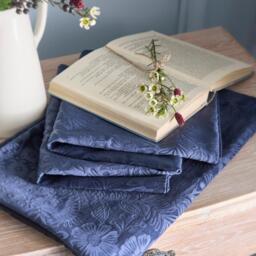 Appletree Berkley Embossed Velvet Duvet Cover Set in Navy - thumbnail 4