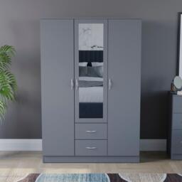 Lassic Vida Designs Riano 3 Door 2 Drawer Mirror Wardrobe - thumbnail 2