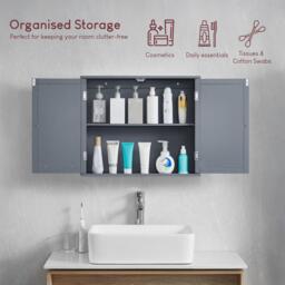 Lassic Bath Vida Priano 2 Door Mirrored Wall Cabinet - thumbnail 5