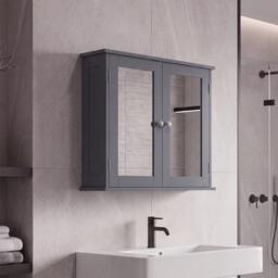 Lassic Bath Vida Priano 2 Door Mirrored Wall Cabinet - thumbnail 1