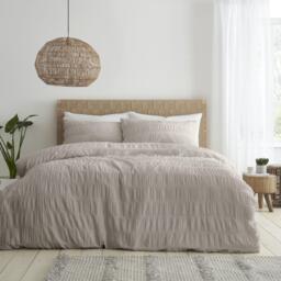 Catherine Lansfield Seersucker Duvet Cover Set - thumbnail 1