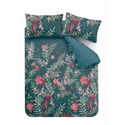 Catherine Lansfield Tropical Floral Birds Reversible Duvet Cover Set - thumbnail 5