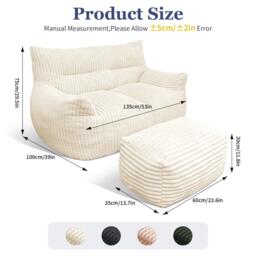 Urban Meuble SOFA Corduroy with Ottoman - thumbnail 6