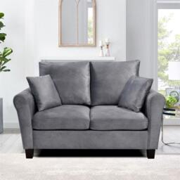 Comfy Living Plush Fabric Sofa Set