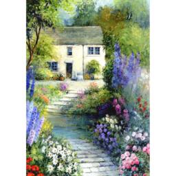 Laura Ashley Cottage Flowers Print in a Wood Frame - thumbnail 3