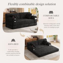 Urban Meuble Corduroy Convertible Sleeper Sofa - thumbnail 7