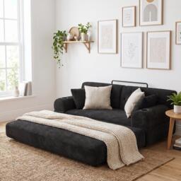 Urban Meuble Corduroy Convertible Sleeper Sofa - thumbnail 4