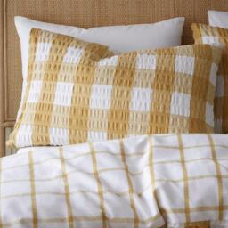 Catherine Lansfield Brushed Seersucker Gingham Duvet Cover Set - thumbnail 3