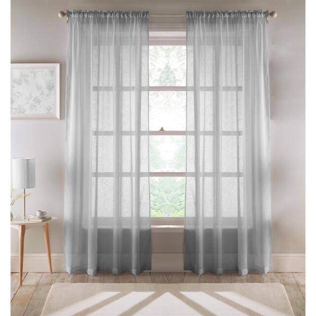Enhanced Living Eden Voile Panel With Slot Top - Pair - image 1