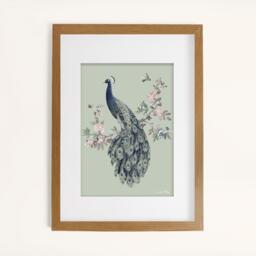 Laura Ashley Belvedere Print in a Wood Frame - thumbnail 1