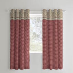 Catherine Lansfield Kashmir Paisley Floral Lined Eyelet Curtains - thumbnail 2