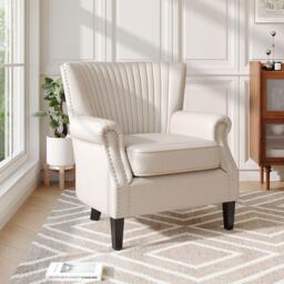 Kabinet UK Vintage Velvet Wing Back Armchair with Studs