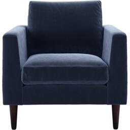 Jack Wills Jude Armchair in Velvet - thumbnail 1