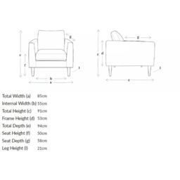 Jack Wills Jude Armchair in Velvet - thumbnail 2