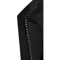 Interiors by Premier Hansa Two Seat Black Velvet Sofa - thumbnail 6