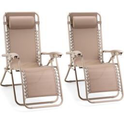 VonHaus Verona Sage Zero Gravity Chair Set of 2 - thumbnail 1