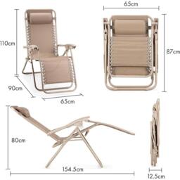 VonHaus Verona Sage Zero Gravity Chair Set of 2 - thumbnail 2