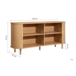 Birlea Axel 2 Door Fluted Sideboard - thumbnail 9