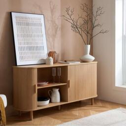 Birlea Axel 2 Door Fluted Sideboard - thumbnail 2