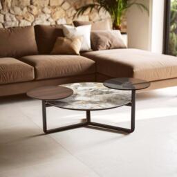 Fifty Five South Imperia Green/Grey Round Ceramic Coffee Table