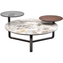 Fifty Five South Imperia Green/Grey Round Ceramic Coffee Table - thumbnail 3
