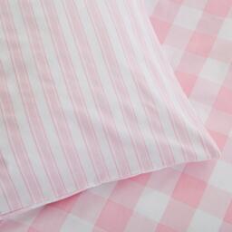 Bianca Check And Stripe Cotton Duvet Cover Set - thumbnail 4