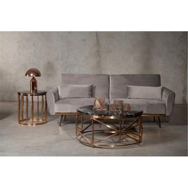 Interiors by Premier Hatton Grey Velvet Sofa Bed - image 1