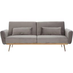 Interiors by Premier Hatton Grey Velvet Sofa Bed